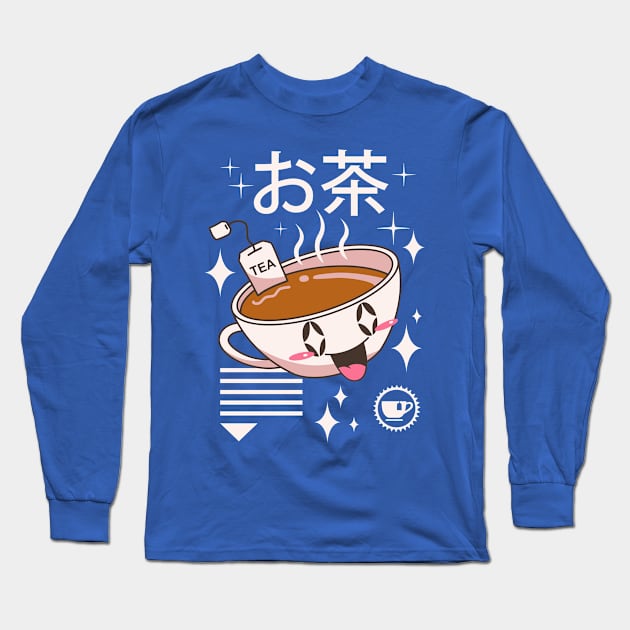 Kawaii Tea Long Sleeve T-Shirt by Vincent Trinidad Art